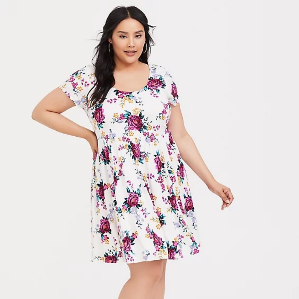 Torrid Floral Challis Dress (size 0)